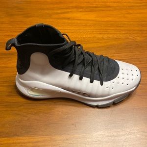 White Steph Curry basketball shoes